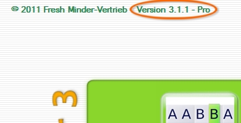 Fresh Minder 3 Versionnummer