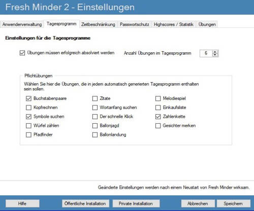 Einstellungen